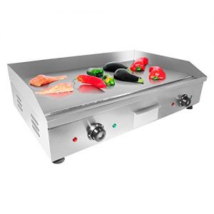 ALDKitchen Flat Top Griddle | Teppanyaki Grill with Double Thermostat | Manual Control | 29.00" x 18.00" | 110V