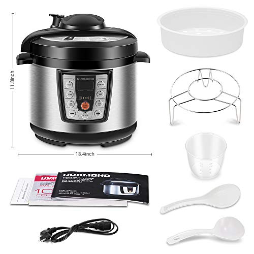 REDMOND Electric Pressure Cooker,5 Quart Multicooker 6-in-1 REDMOND Electrical Stress Cooker,5 Quart Multicooker 6-in-1 Multi-Use Programmable for Gradual Cooker, Rice Cooker, Sauté,Steamer, and Hotter, Stainless Metal Internal Pot(PM4506A).