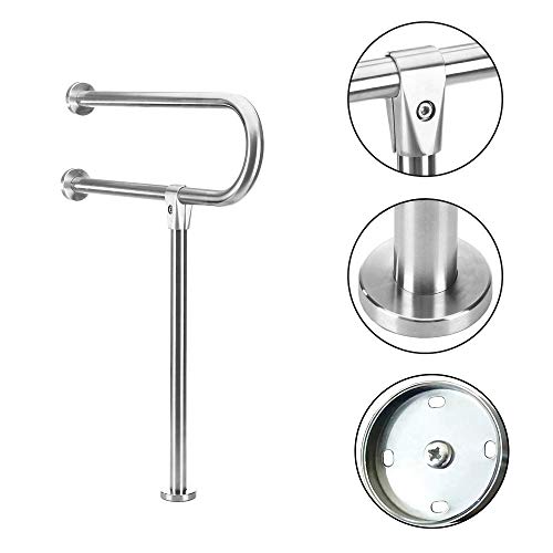 Handicap Rails Grab Bars Toilet Rail Bathroom Support For Elderly Handicap Rails Grab Bars Toilet Rail Bathroom Support For Elderly Bariatric Disabled Stainless Steel Commode Medical Accessories Safety Hand Railing Guard Frame Shower Assist Aid Handrails Hand Grips.