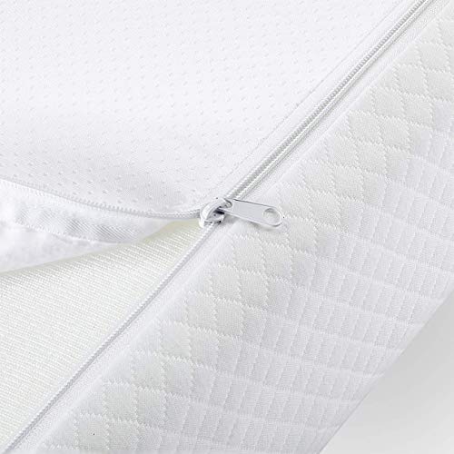Dourxi Crib Mattress and Toddler Bed Mattress, Dual Sided Sleep System Dourxi Crib Mattress and Toddler Mattress Mattress, Twin Sided Sleep System, Agency Facet for Infants and Plush Gentle Facet for Toddlers, Breathable Foam Child Mattress with Detachable Cowl.