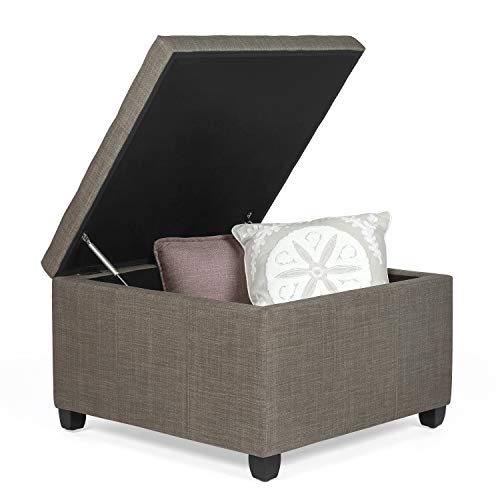 Joveco Gray Ottoman 28.9" Tufted Storage Bench Joveco Gray Ottoman 28.9" Tufted Storage Bench for Residing Room Bed room (Grey)