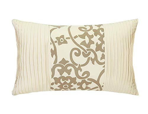 Chic Home Hailee 24 Piece Comforter Complete Bed Stylish House Hailee 24 Piece Comforter Full Mattress in a Bag Sheet Set and Window Therapy, King, Beige.