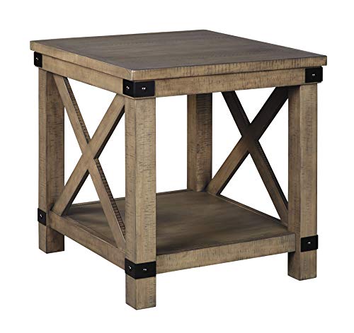 Signature Design by Ashley - Aldwin Rectangular End Table, Pine Wood