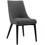 Modway Viscount Mid-Century Modern Upholstered Fabric Kitchen and Dining Room Chair in Gray