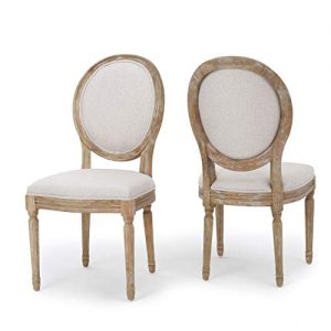 Christopher Knight Home Phinnaeus Fabric Dining Chairs, 2-Pcs Set, Beige