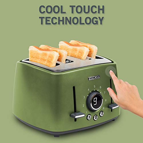 Sencor Premium Metallic 4-slot High Lift Toaster with Digital Button and Toaster Rack Guarantee: 2 12 months producer