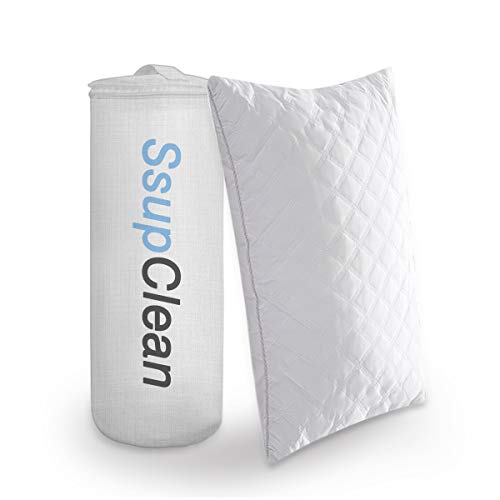 Ssup Clean Premium Bed Pillow for Sleeping | Luxury Hotel Collection Comfortable Pillow | Good for Neck and Back Sleeper & Hypoallergenic (Queen)