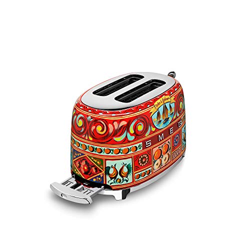 Dolce and Gabbana x Smeg 2 Slice Toaster, "Sicily Is My Love," DOLCE & GABBANA X SMEG: Dolce & Gabbana and SMEG be part of artistic forces to create "Sicily is my Love," a singular, new venture made in Italy. Conventional Sicilian handicraft is the inspiration for the decorations of the 2-slice toaster. This marvelous object is adorned within the method of bummuli and quattare, typical terracotta vases from Sicily painted in the identical type as the normal cart, embellished by silk screening and lithography.