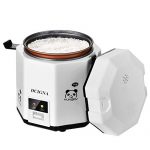 DCIGNA 1.2L Mini Rice Cooker, Electric Lunch Box, Travel Rice Cooker Small, Removable Non-stick Pot, Keep Warm Function, Suitable For 1-2 People - For Cooking Soup, Rice, Stews, Grains & Oatmeal (White)