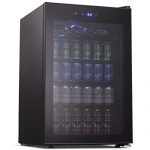 Joy Pebble Beverage Cooler and Refrigerator 120 Can Mini Fridge with Glass Door for Soda Beer or Wine Small Drink Cooler for Home Office or Bar (4.5 cu.ft)
