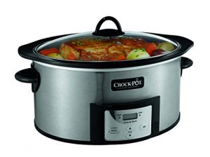 Crock-Pot SCCPVI600-S 6-Quart Countdown Programmable Oval Slow Cooker with Stove-Top Browning, Stainless Finish