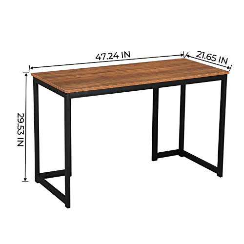 GreenForest Computer Desk 47'' Writing Study Desk GreenForest Computer Desk 47'' Writing Study Desk Modern Simple Style Laptop Table for Home Office Workstation, Walnut.