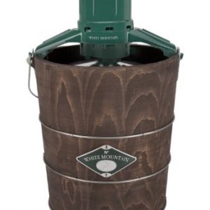 White Mountain Electric Ice Cream Maker with Appalachian Series Wooden Bucket, 6 Quart (PBWMIME612-SHP)