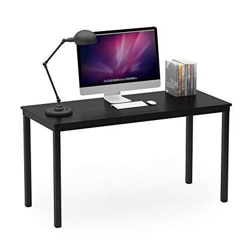 Teraves Computer Desk/Dining Table Office Desk Sturdy Writing Workstation for Home Office (55.11“, Black)