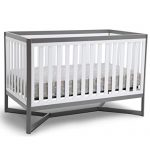 Delta Children Tribeca 4-in-1 Baby Convertible Crib, White/Grey