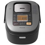 Panasonic 5 Cup (Uncooked) Japanese Rice Cooker with Induction Heating System and Pre-Programmed Cooking Options for Brown Rice, White Rice, and Porridge or Soup - 1.0 Liter - SR-HZ106 (Black)