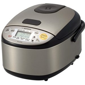 Zojirushi NS-LGC05XB Micom Rice Cooker & Warmer, 3-Cups (uncooked), Stainless Black
