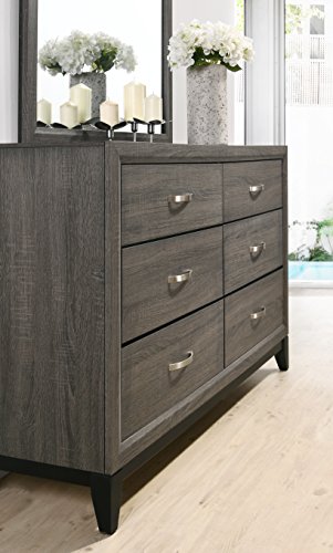 Roundhill Furniture Stout Panel Queen Size Bedroom Set Bundle Dimensions: 85.9 x 63.four x 56.5 inches