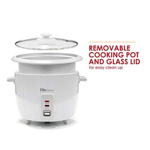 Elite Cuisine Electric Rice Cooker with Automatic Keep Warm Makes Soups Guarantee: 1 12 months restricted guarantee on elements and labor