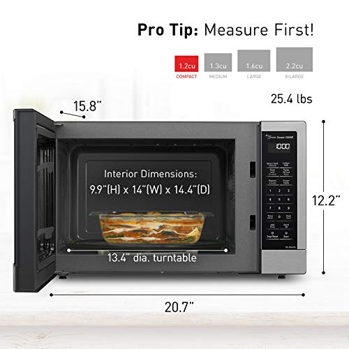 Panasonic Compact Microwave Oven with 1200 Watts of Cooking Energy Panasonic Compact Microwave Oven with 1200 Watts of Cooking Energy, Sensor Cooking, Popcorn Button, Fast 30sec and Turbo Defrost - NN-SN67KS - 1.2 Cubic Foot (Stainless Metal / Silver).
