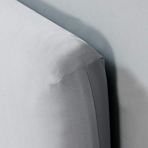 WOMACO Bed Headboard Slipcover Protector Stretch Solid Color Dustproof Cover WOMACO Bed Headboard Slipcover Protector Stretch Solid Color Dustproof Cover for Bedroom Decor - Queen, Gray.