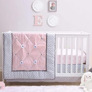 The Peanutshell Princess Crib Bedding Sets for Baby Girls | 3 Piece Nursery Set | Crib Comforter, Fitted Crib Sheet, Crib Skirt Included