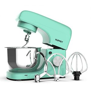 Kuppet Stand Mixers, 380W, 8-Speed Tilt-Head Electric Food Stand Mixer with Dough Hook, Wire Whip & Beater, Pouring Shield, 4.7QT Stainless Steel Bowl, Macaron green.