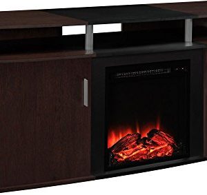 Ameriwood Home Carson Electric Fireplace TV Console for TVs up to 70",  Cherry