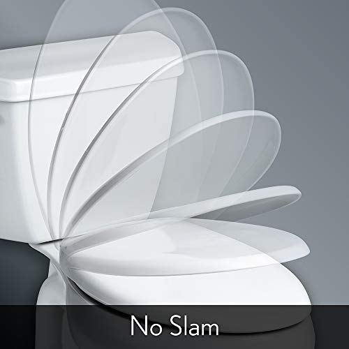 CHURCH Toilet Seat will Slow Close and Removes Easy for Cleaning CHURCH 720SLEC 000 Toilet Seat will Slow Close and Removes Easy for Cleaning, ROUND, Plastic, White.