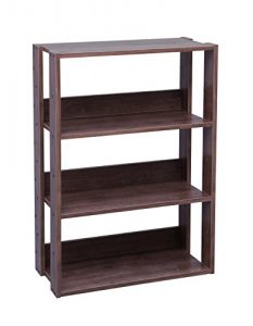 IRIS USA 3-Tier Wide Open Wood Bookshelf, Dark Brown OWR-600BR