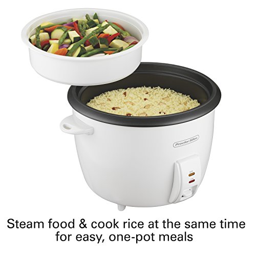 Proctor Silex Rice Cooker & Meals Steamer, 30 Cups Cooked Proctor Silex Rice Cooker & Meals Steamer, 30 Cups Cooked (15 Raw), White (37551).