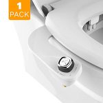 Bio Bidet SlimEdge Simple Bidet Toilet Attachment in White with Dual Nozzle, Fresh Water Spray, Non Electric, Easy to Install, Brass Inlet and Internal Valve