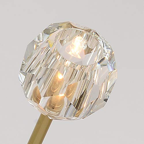 BOKT Luxury Crystal Ball Wall Lamp Modern Wall Mounted BOKT Luxurious Crystal Ball Wall Lamp Trendy Wall Mounted Gentle Vintage Brass for or Dwelling Room Lavatory Bed room and Hallway Wall Sconce Lighting (1-Gentle).