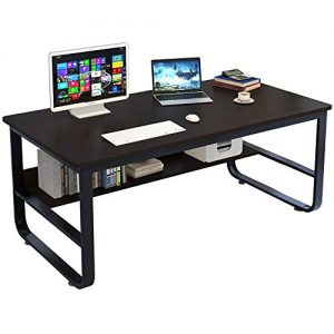 Yuege Modern Simple Style Computer Desk,55.2 inch Large Office Desk Notebook Table for Study Game Writing Desk Workstation,Gift for Home & Office [Ship from USA Directly]
