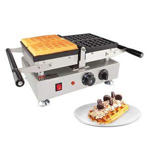 ALDKitchen Waffle Maker with Removable Plates | Swing Type Belgian Waffle Iron | 2 Square-Shaped Waffles | 110V