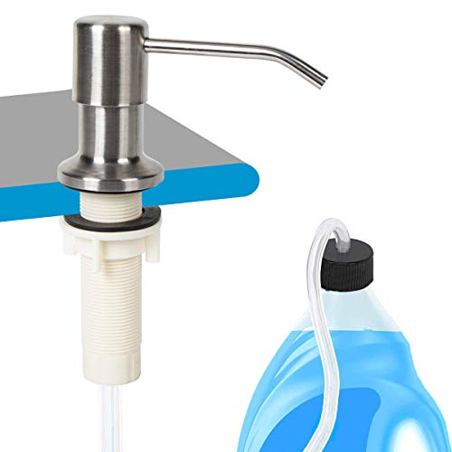 Sink Soap Dispenser Extension Tube Kit 47" Come with Dispenser Pump,No Need To Fill The Little Bottle Again! (White)