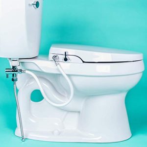 GenieBidet [ELONGATED] Seat-Self Cleaning Dual Nozzles. Rear & Feminine Cleaning - No wiring required. Simple 20-45 minute installation or less. Hybrid T with ON/OFF Included!