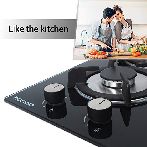 12 Inches Gas Stove High Cooktop Hob Stove Top 2 Burners 12 Inches Gasoline Range Excessive Gasoline Cooktop Gasoline Hob Range Prime 2 Burners Gasoline Vary Double Burner Gasoline Stoves Kitchen Slope Edge Tempered Glass LPG/NG Twin Gas Electrical Range Prime Thermocouple Safety.