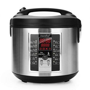 COMFEE' Rice Cooker, Slow Cooker, Steamer, Stewpot, Sauté All in One (12 Digital Cooking Programs) Multi Cooker (5.2Qt ) Large Capacity. 24 Hours Preset & Instant Keep Warm