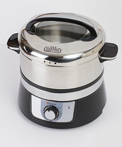 Euro Cuisine Electric Food Steamer, Black/Stainless Steel Guarantee: three 12 months Guarantee
