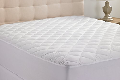 Hypoallergenic Quilted Stretch-to-Fit Mattress Pad by Hanna Kay, 10 Year Warranty-Clyne Collection (King)