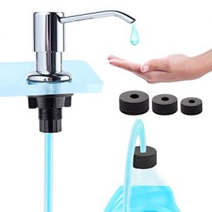 Soap Dispenser for Kitchen Sink, Chrome Countertop Water Pump with Extension Tube Kit Design For Kitchen Bathroom CounterTop
