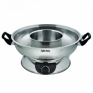 Aroma Stainless Steel Hot Pot, Silver (ASP-600)