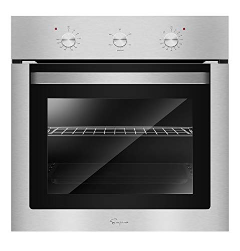 Empava 24" Electric Single Wall Oven with Basic Broil/Bake Functions Mechanical Knobs Control in Stainless Steel, SA01