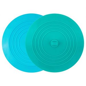 tifanso 2 Pack Silicone Tub Stopper Recyclable Bathtub Drain Stopper Upgraded Drain Plug Cover for Bathrooms and Laundries Kitchen Universal Use 6 inches (Teal/Aqua)