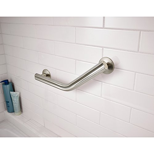 Delta Faucet Bathroom Shower Safety Grab Bar Delta Faucet DAS5316-SN Bathroom Shower Safety Grab Bar with 16" x 1 1/4" Angled Decorative, Satin Nickel.