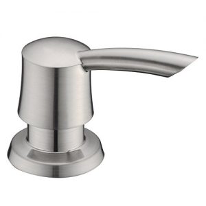 GICASA Bathroom Kitchen Sink Soap Dispenser, High-capacity 320ML ABS Bottle Soap Dispenser Brushed Nickel Finish