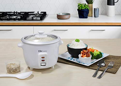 Elite Cuisine Electric Rice Cooker with Automatic Keep Warm Makes Soups Guarantee: 1 12 months restricted guarantee on elements and labor
