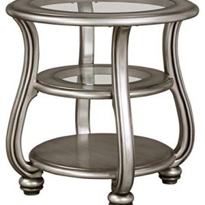 Signature Design by Ashley - Coralayne End Table, Silver