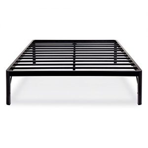 PrimaSleep 14 Inch Tall Metal Bed Frame NON-SLIP Steel Slat, Mattress Platform Foundation APS, Full, Black